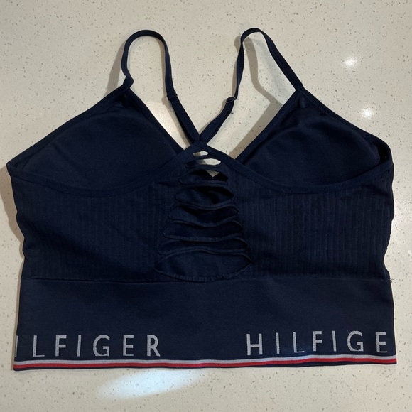 SOLD Tommy Hilfiger | Seamless Longline Bralette in Navy Size XL - Picture 3 of 4